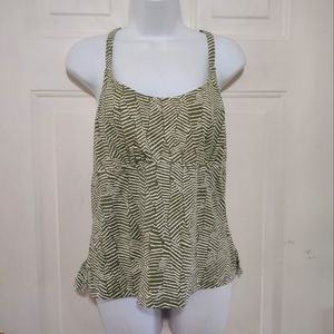 Leilani Green/White Top Bikini. Size L
